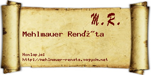 Mehlmauer Renáta névjegykártya