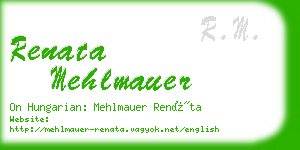 renata mehlmauer business card